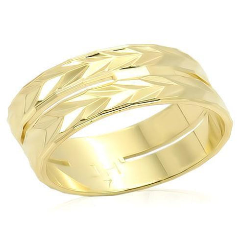 LO985 - Brass Ring Gold Unisex No Stone No Stone