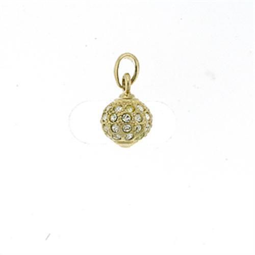LOA391 - Brass Pendant Gold Women Top Grade Crystal Clear