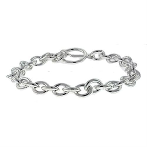 LOA537 - Brass Bracelet Silver Women No Stone No Stone