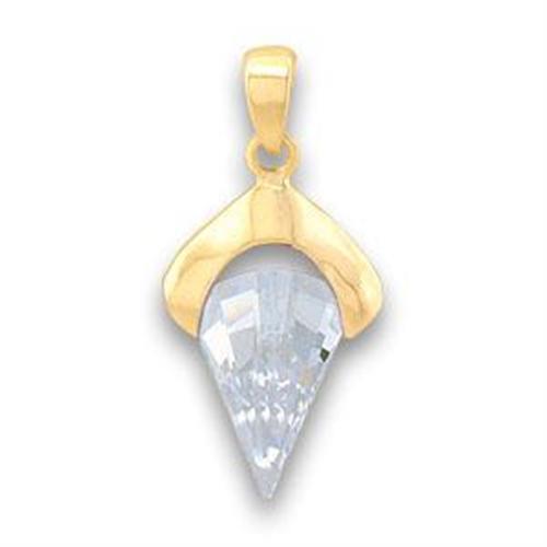 LOA632 - Brass Pendant Gold Women AAA Grade CZ Clear