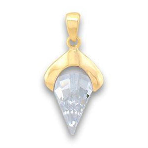 LOA632 - Brass Pendant Gold Women AAA Grade CZ Clear