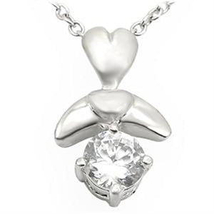 LOA716 - Brass Pendant Matte Rhodium & Rhodium Women AAA Grade CZ Clear