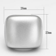 LOA845 - Brass Ring Matte Rhodium Women No Stone No Stone