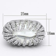 LOA858 - Brass Ring Rhodium Women AAA Grade CZ Clear