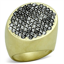 LOA889 - Brass Ring Matte Gold Women Top Grade Crystal Clear