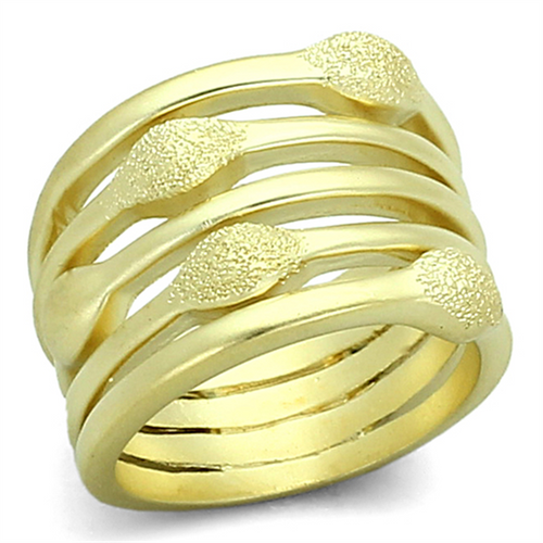 LOA898 - Brass Ring Matte Gold Women No Stone No Stone