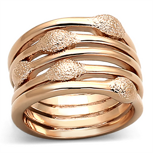 LOA899 - Brass Ring Rose Gold Women No Stone No Stone