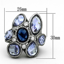 LOA906 - Brass Ring Ruthenium Women Synthetic Multi Color