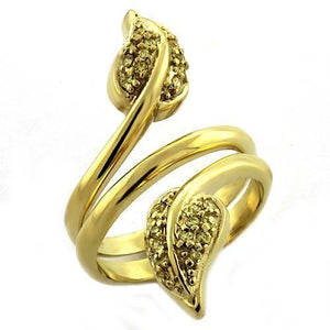 LOAS1055 - 925 Sterling Silver Ring Gold Women AAA Grade CZ Clear