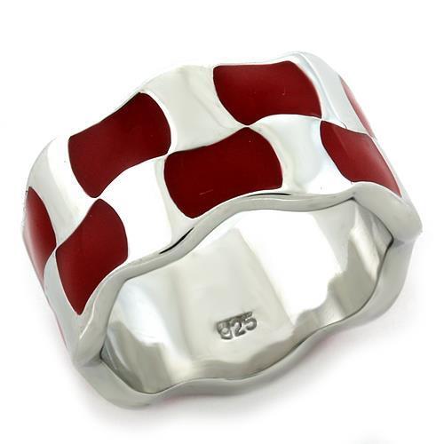 LOAS1125 - 925 Sterling Silver Ring Rhodium Women No Stone No Stone