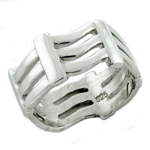 LOAS1157 - 925 Sterling Silver Ring High-Polished Women No Stone No Stone