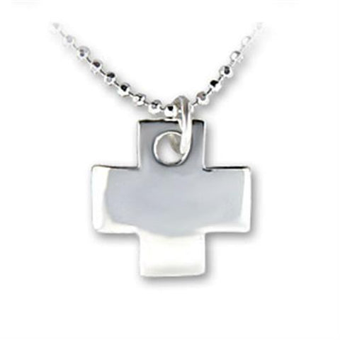 LOAS1164 - 925 Sterling Silver Chain Pendant High-Polished Women No Stone No Stone