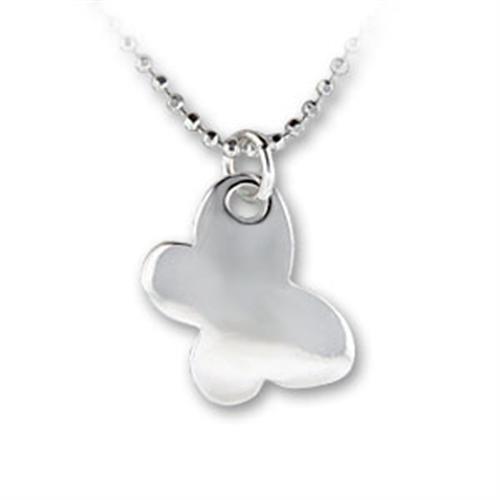 LOAS1165 - 925 Sterling Silver Chain Pendant High-Polished Women No Stone No Stone