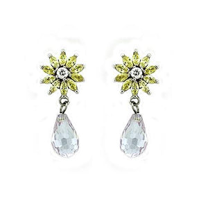 LOAS1332 - 925 Sterling Silver Earrings Rhodium Women AAA Grade CZ Multi Color