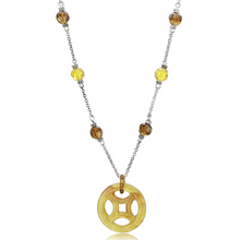 LOS027 - 925 Sterling Silver Necklace Silver Women Synthetic Multi Color