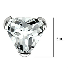 LOS048 - 925 Sterling Silver Earrings Rhodium Women AAA Grade CZ Clear
