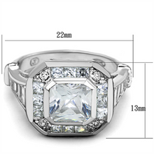LOS267 - 925 Sterling Silver Ring Rhodium Women AAA Grade CZ Clear