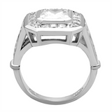 LOS267 - 925 Sterling Silver Ring Rhodium Women AAA Grade CZ Clear