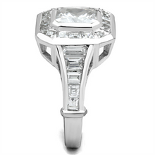 LOS267 - 925 Sterling Silver Ring Rhodium Women AAA Grade CZ Clear