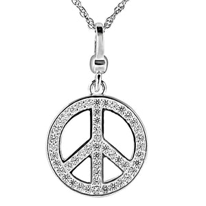 LOS420 - 925 Sterling Silver Chain Pendant Silver Women AAA Grade CZ Clear