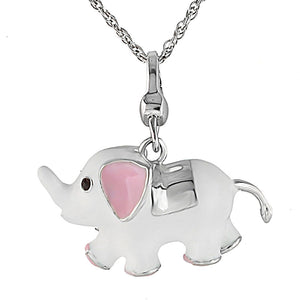 LOS421 - 925 Sterling Silver Chain Pendant Silver Women Top Grade Crystal Siam