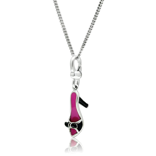 LOS423 - 925 Sterling Silver Chain Pendant Silver Women No Stone No Stone