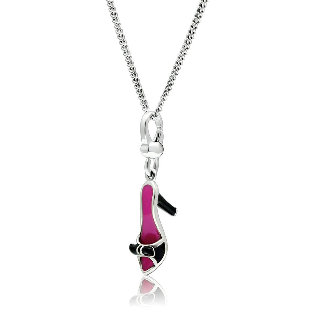 LOS423 - 925 Sterling Silver Chain Pendant Silver Women No Stone No Stone