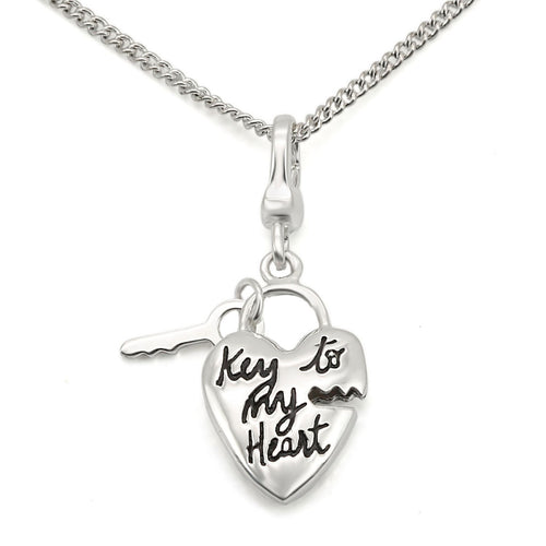 LOS430 - 925 Sterling Silver Chain Pendant Silver Women No Stone No Stone