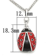 LOS438 - 925 Sterling Silver Chain Pendant Silver Women Top Grade Crystal Black Diamond