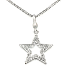 LOS441 - 925 Sterling Silver Chain Pendant Silver Women AAA Grade CZ Clear