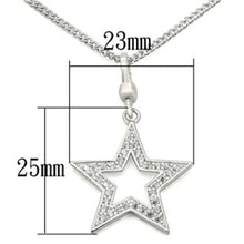 LOS441 - 925 Sterling Silver Chain Pendant Silver Women AAA Grade CZ Clear