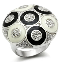 LOS541 - 925 Sterling Silver Ring Silver Women AAA Grade CZ Clear