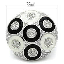 LOS541 - 925 Sterling Silver Ring Silver Women AAA Grade CZ Clear