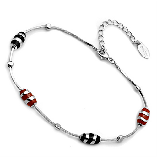 LOS715 - 925 Sterling Silver Bracelet Rhodium Women Epoxy Multi Color