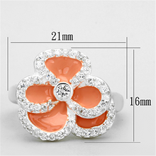 LOS725 - 925 Sterling Silver Ring Silver Women AAA Grade CZ Clear