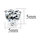 LOS882 - 925 Sterling Silver Earrings Rhodium Women AAA Grade CZ Clear