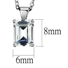LOS897 - 925 Sterling Silver Chain Pendant Rhodium Women AAA Grade CZ Clear