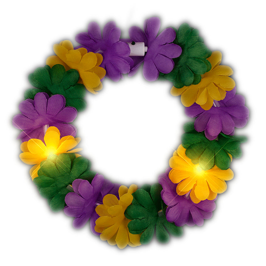 Light Up Mardi Gras Lei Headband