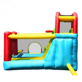 6-in-1 Inflatable Bounce House with Climbing Wall and Basketball Hoop without Blower