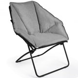 Oversized Foldable Leisure Camping Chair with Sturdy Iron Frame