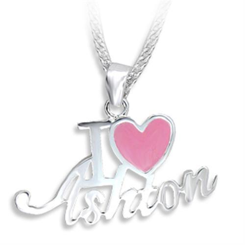 OT201 - Brass Chain Pendant High-Polished Women Epoxy Light Rose