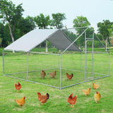 13 x 13 Feet Walk-in Chicken Coop with Waterproof Cover for Outdoor Backyard Farm