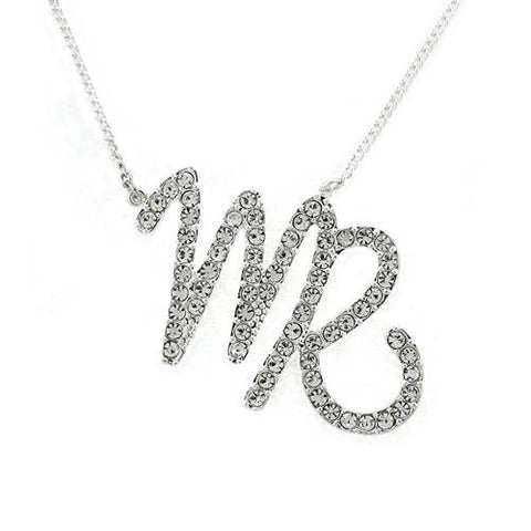 SNK03 - Brass Chain Pendant Silver Women Top Grade Crystal Clear