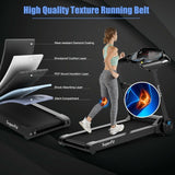 2.25HP Folding Treadmill with Bluetooth Speaker-Black