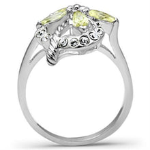 SS013 - 925 Sterling Silver Ring Silver Women AAA Grade CZ Apple Green color