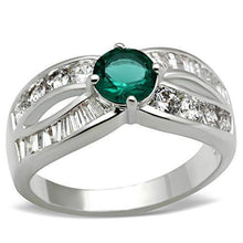 SS014 - 925 Sterling Silver Ring Silver Women Synthetic Blue Zircon