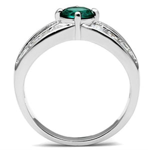 SS014 - 925 Sterling Silver Ring Silver Women Synthetic Blue Zircon