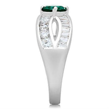 SS014 - 925 Sterling Silver Ring Silver Women Synthetic Blue Zircon
