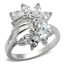 SS018 - 925 Sterling Silver Ring Silver Women AAA Grade CZ Clear