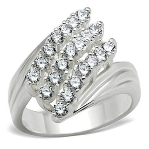 SS035 - 925 Sterling Silver Ring Silver Women AAA Grade CZ Clear